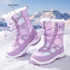 image:imageStelle Girls Snow Boots Warm Faux Fur Collar Kids Winter ShoesLilac