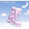 image:imageStelle Girls Snow Boots Warm Faux Fur Collar Kids Winter ShoesLilac
