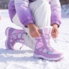 image:imageStelle Girls Snow Boots Warm Faux Fur Collar Kids Winter ShoesLilac