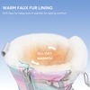 image:imageStelle Girls Snow Boots Warm Faux Fur Collar Kids Winter ShoesMermaid Ombre