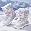 image:imageStelle Girls Snow Boots Warm Faux Fur Collar Kids Winter ShoesMermaid Ombre