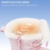 image:imageStelle Girls Snow Boots Warm Faux Fur Collar Kids Winter ShoesPink