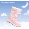 image:imageStelle Girls Snow Boots Warm Faux Fur Collar Kids Winter ShoesPink