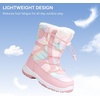 image:imageStelle Girls Snow Boots Warm Faux Fur Collar Kids Winter ShoesRainbow Pink