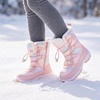 image:imageStelle Girls Snow Boots Warm Faux Fur Collar Kids Winter ShoesRainbow Pink