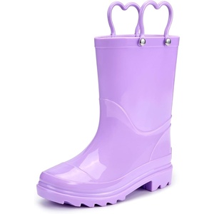 image:imageStelle Girls Rain Boots with EasyOn Handles Kids Boys BootsLavender