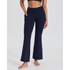 image:imageStelle Fleece Lined Leggings with Pockets for Women High Waisted Yoga PantsNavy