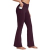 image:imageStelle Fleece Lined Leggings with Pockets for Women High Waisted Yoga PantsPlum