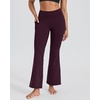 image:imageStelle Fleece Lined Leggings with Pockets for Women High Waisted Yoga PantsPlum