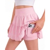 image:imageStelle Girls Tiered Skort with Builtin Shorts Pockets amp BowsBallet Pink