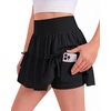 image:imageStelle Girls Tiered Skort with Builtin Shorts Pockets amp BowsBlack
