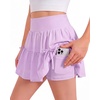 image:imageStelle Girls Tiered Skort with Builtin Shorts Pockets amp BowsLavender