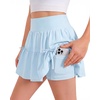 image:imageStelle Girls Tiered Skort with Builtin Shorts Pockets amp BowsLight Blue