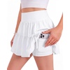 image:imageStelle Girls Tiered Skort with Builtin Shorts Pockets amp BowsWhite