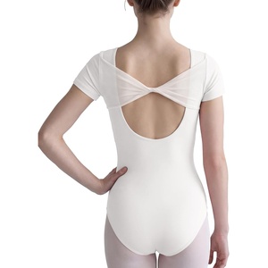 image:imageStelle Ballet Leotard for Women Twist Back Short Sleeve DancewearWhite