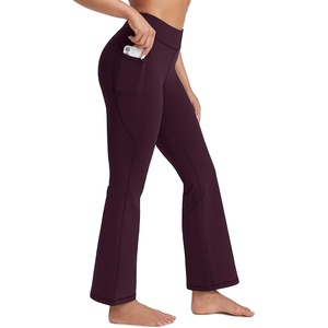 image:imageStelle Fleece Lined Leggings with Pockets for Women High Waisted Yoga PantsPlum