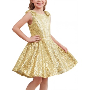 image:imageStelle Girls Sequin Dress Sleeveless ALine Sparkly Dresses 515 YGold