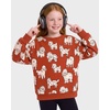 image:imageStelle Girls Crewneck Sweatshirt Kids Cute Dog Print Long Sleeve ShirtsCharlie  Palsmaroon