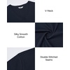 image:imageStelle Womens Cotton VNeck T Shirt Short Sleeve Basic Tees Casual TopsNavy