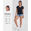 image:imageStelle Womens Cotton VNeck T Shirt Short Sleeve Basic Tees Casual TopsNavy