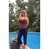 image:imageStelle Womens Yoga Pants with Pockets High Waisted Capri Leggings Tummy Control Workout Cycling PantsNavy