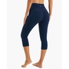 image:imageStelle Womens Yoga Pants with Pockets High Waisted Capri Leggings Tummy Control Workout Cycling PantsNavy