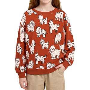 image:imageStelle Girls Crewneck Sweatshirt Kids Cute Dog Print Long Sleeve ShirtsCharlie  Palsmaroon
