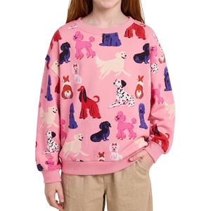 image:imageStelle Girls Crewneck Sweatshirt Kids Cute Dog Print Long Sleeve ShirtsPuppy Paradepink
