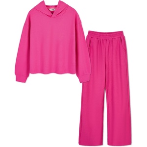 image:imageStelle Girls Waffle Knit Hoodie and Sweatpants 2 Piece Outfits 515 YDreamhouse Pink