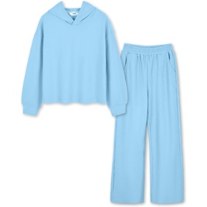 image:imageStelle Girls Waffle Knit Hoodie and Sweatpants 2 Piece Outfits 515 YLight Blue