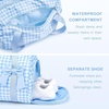 image:imageSTELLE Girls Dance Bag Gymnastics Duffle Bag with Shoe CompartmentBGHFBlue Gingham