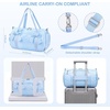 image:imageSTELLE Girls Dance Bag Gymnastics Duffle Bag with Shoe CompartmentBGHFBlue Gingham