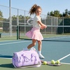 image:imageSTELLE Girls Dance Bag Gymnastics Duffle Bag with Shoe CompartmentBGHFLavender Gingham