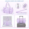 image:imageSTELLE Girls Dance Bag Gymnastics Duffle Bag with Shoe CompartmentBGHFLavender Gingham