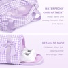 image:imageSTELLE Girls Dance Bag Gymnastics Duffle Bag with Shoe CompartmentBGHFLavender Gingham