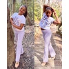 image:imageStelle Girls Flare Leggings High Waisted for Dance Yoga School Daily WearLavender