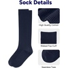 image:imageStelle Girls Knee High Socks Cotton School Uniform Dress Long Sock 3 Pairs3midnight Blue