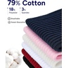 image:imageStelle Girls Knee High Socks Cotton School Uniform Dress Long Sock 3 Pairs3midnight Blue