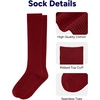 image:imageStelle Girls Knee High Socks Cotton School Uniform Dress Long Sock 3 Pairs3red