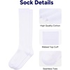 image:imageStelle Girls Knee High Socks Cotton School Uniform Dress Long Sock 3 Pairs3true White