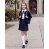 image:imageStelle Girls Knee High Socks Cotton School Uniform Dress Long Sock 3 Pairs3true White