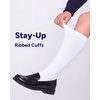 image:imageStelle Girls Knee High Socks Cotton School Uniform Dress Long Sock 3 Pairs3true White
