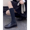 image:imageStelle Girls Knee High Socks Cotton School Uniform Dress Long Sock 3 PairsBlackwhitemidnight Blue