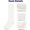 image:imageStelle Girls Knee High Socks Cotton School Uniform Dress Long Sock 3 PairsBlackwhitemidnight Blue