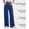 image:imageStelle Womens High Waisted Stretch Wide Leg JeansDark Wash