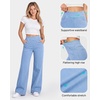 image:imageStelle Womens High Waisted Stretch Wide Leg JeansMedium Wash