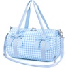 image:imageSTELLE Girls Dance Bag Gymnastics Duffle Bag with Shoe CompartmentBGHFBlue Gingham