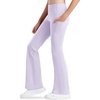 image:imageStelle Girls Flare Leggings with Pockets High Waisted Bootcut Yoga Pants06b6lavender