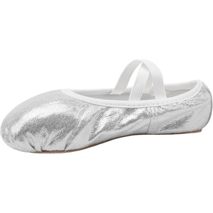 image:imageStelle Ballet Slippers for Girls Glitter Metallic Vegan LeatherSilver